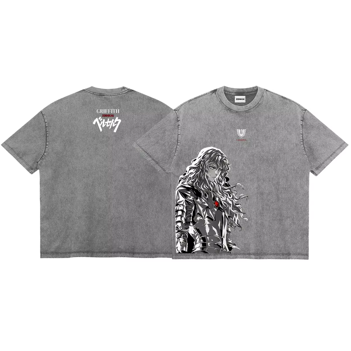 T-shirt imprimé Griffith Berserk pour hommes, vêtements de mode Harajuku, t-shirt surdimensionné lav
