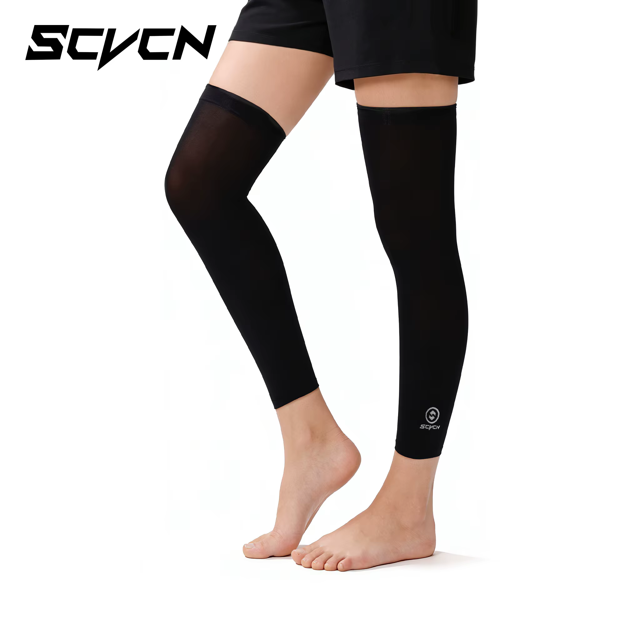 Manchon de jambe SCVCN pour vélo, manchon de bras sportif, manchons de jambe anti-UV en tissu rafraî
