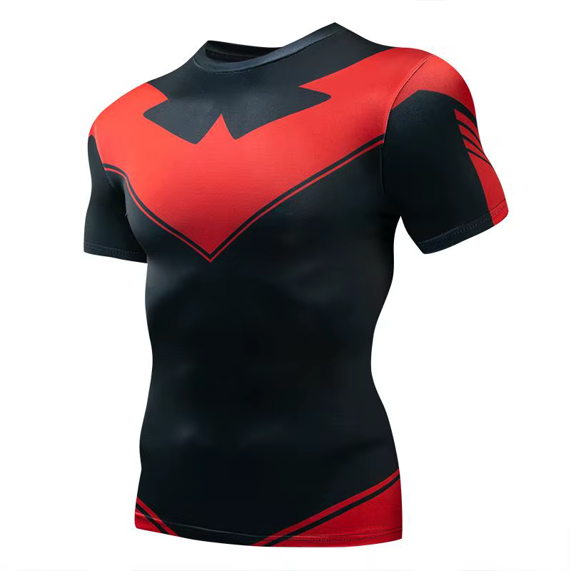 3D Nightwing hommes t-shirt course chemises à séchage rapide hommes Compression T-Shirts vêtements d