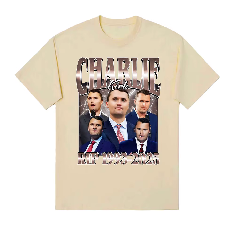 Comique Charlie Kirk RIP 1993-2025 politique commémorative rétro graphique hommes et femmes été impr
