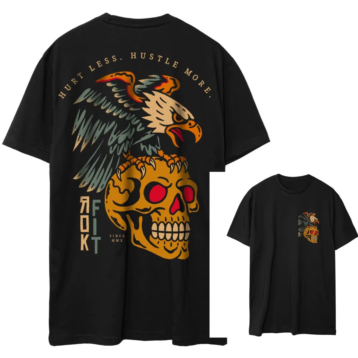 T-shirt RokFit 'Dare To Fail' Street Tee _ Streetwear de haute qualité, style unisexe haut de gamme 