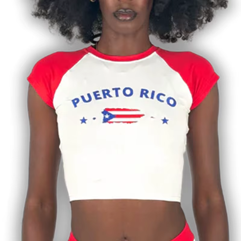 T-shirt à manches courtes et col ras du cou pour femme, vêtement de sport décontracté, haut court, b