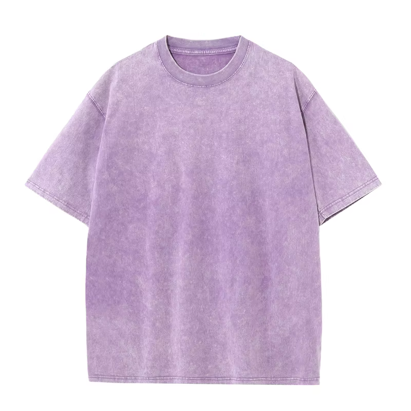 T-shirt d'été pour hommes 230G coton lourd Vintage lavé T-Shirts surdimensionné à manches courtes en