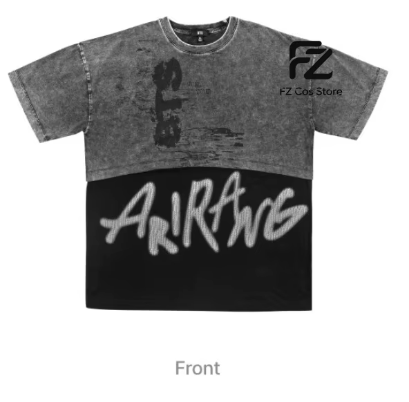T-shirt tendance unisexe 2026 à manches courtes avec empiècements, style streetwear vintage ample po