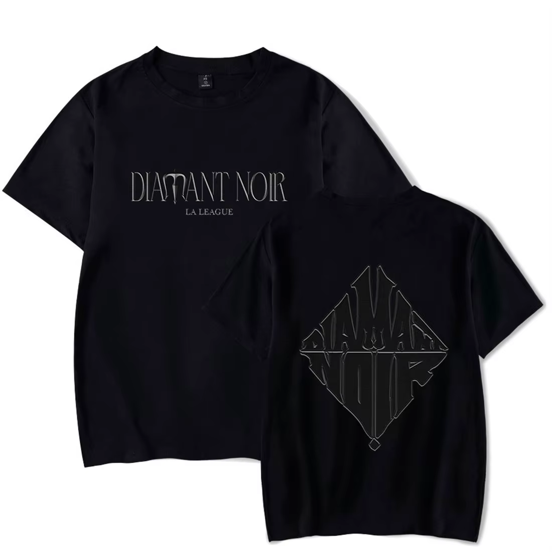 Werenoi Diamant Noir T-shirt Unique à manches courtes hauts T-shirt décontracté Hip Hop col rond Har