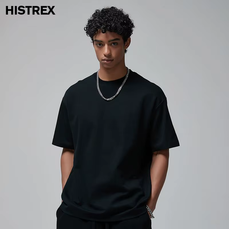 100 T shirt en coton lourd pour hommes et femmes, Tops à manches courtes, Tee shirts solides et surd