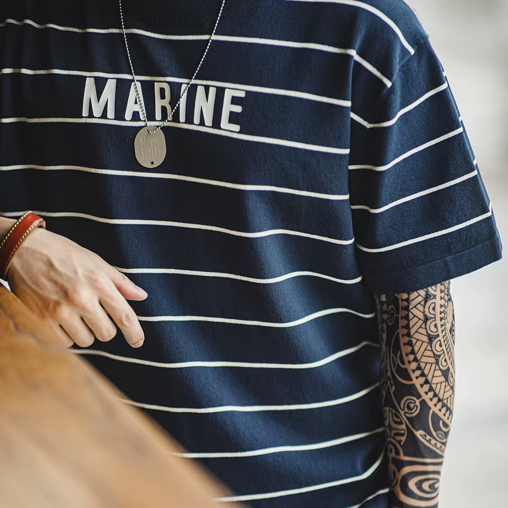 Maden-T-Shirt manches courtes pour hommes, estival et respirant, avec lettres imprimées