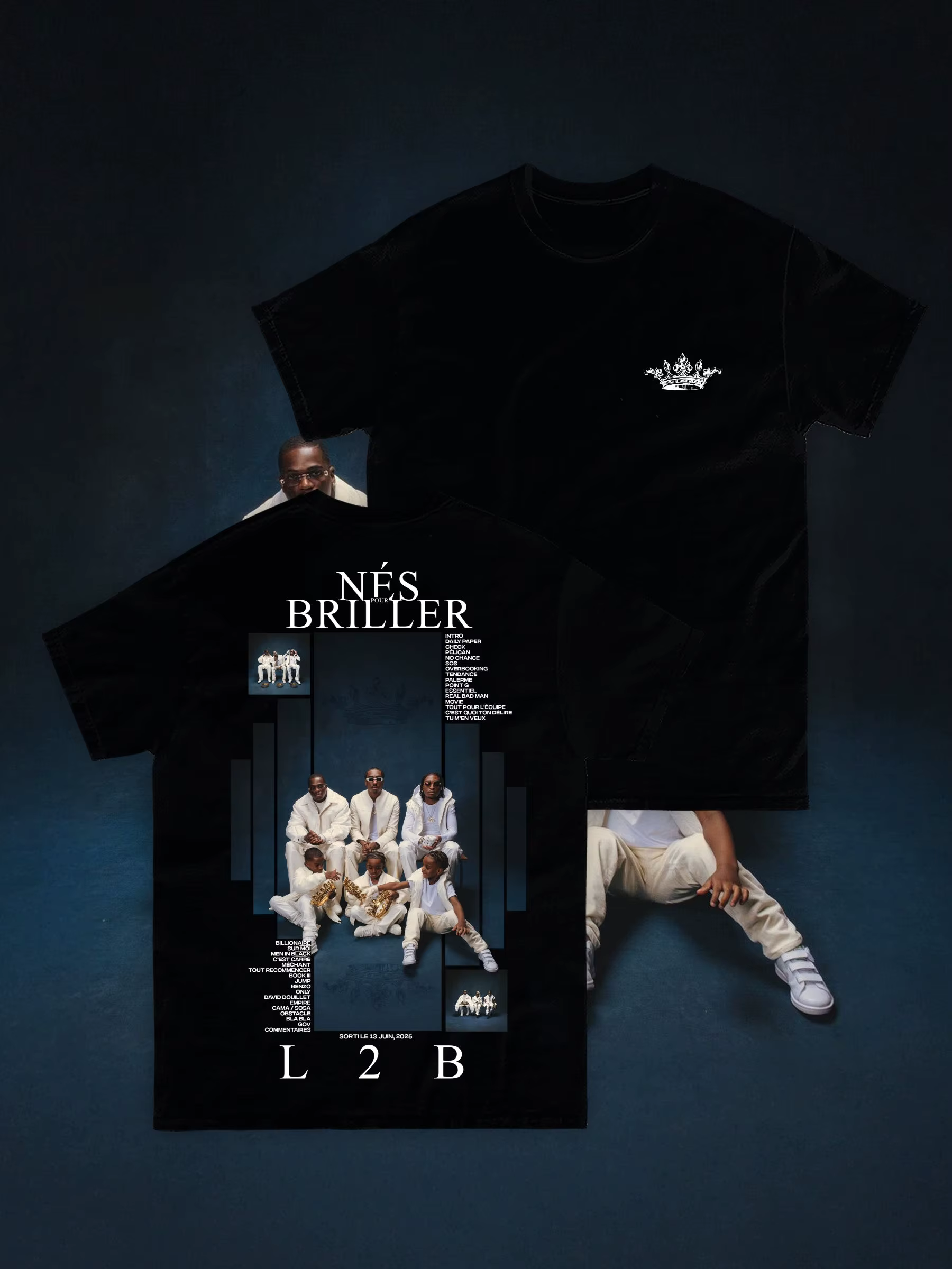 T-shirt graphique L2B Nés Pour Briller du groupe de rap, pour hommes et femmes, mode hip-hop, musiqu