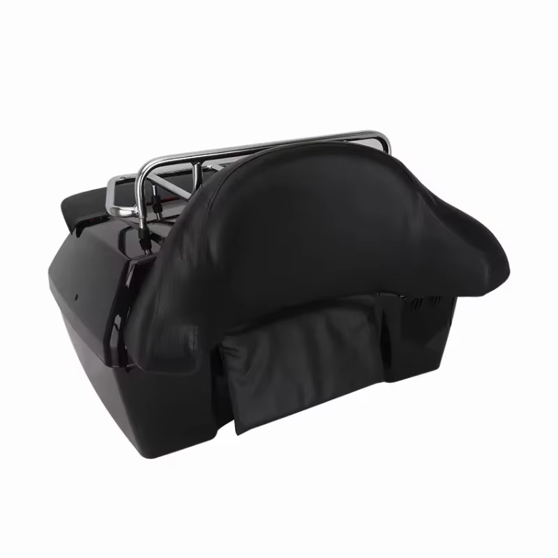 Top Case Moto ABS 48L, Boîte Arrière pour Scooter Électrique avec Porte-Bagages, Peut Contenir Deux