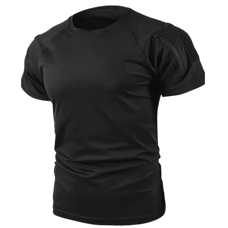 T-shirt à col rond à manches courtes, respirant, à séchage rapide, absorbant l'humidité, pour l'été,