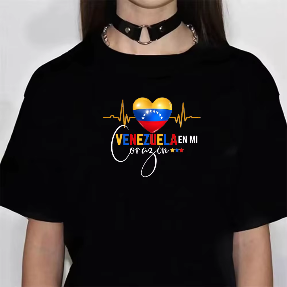 Venezuela t-shirt femmes harajuku style moderne motif t-shirts femme anime vêtements