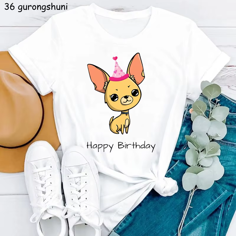 T-Shirt drôle pour femmes, aquarelle, Chihuahua, chien, imprimé Animal, Harajuku, été, élégant, offr