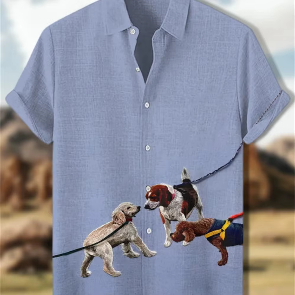 Chemise en lin à manches courtes pour hommes, à la mode, hawaïenne, vacances, plage, décontractée, b