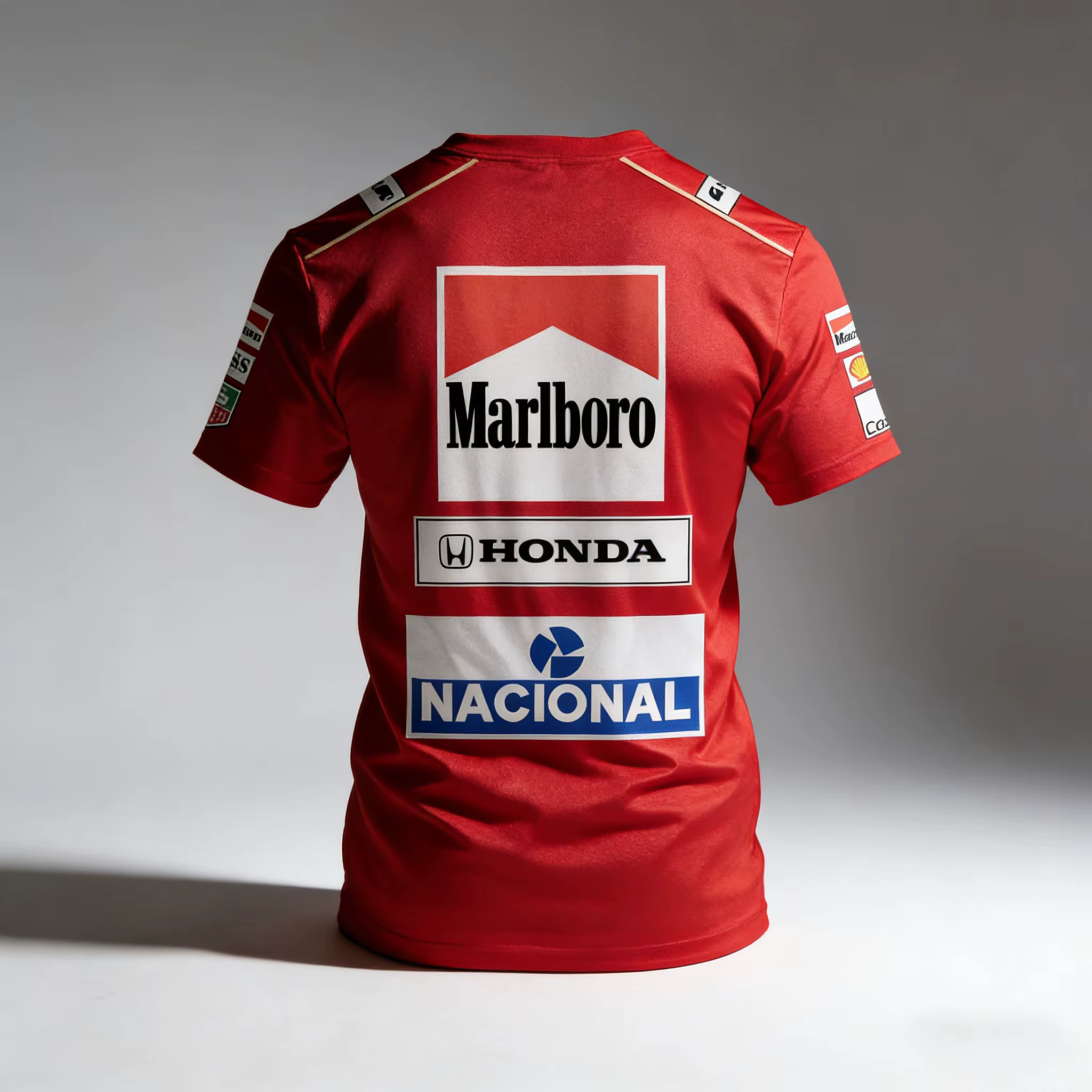 Nouveau T-shirt à manches courtes sport classique rouge Honda pour les activités de plein air, ample