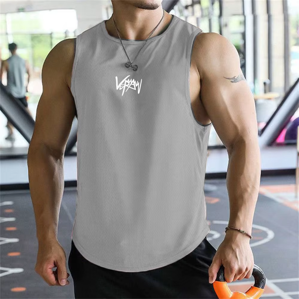 Débardeur d'été pour hommes, vêtements de fitness et d'entraînement, séchage rapide, coupe ajustée, 