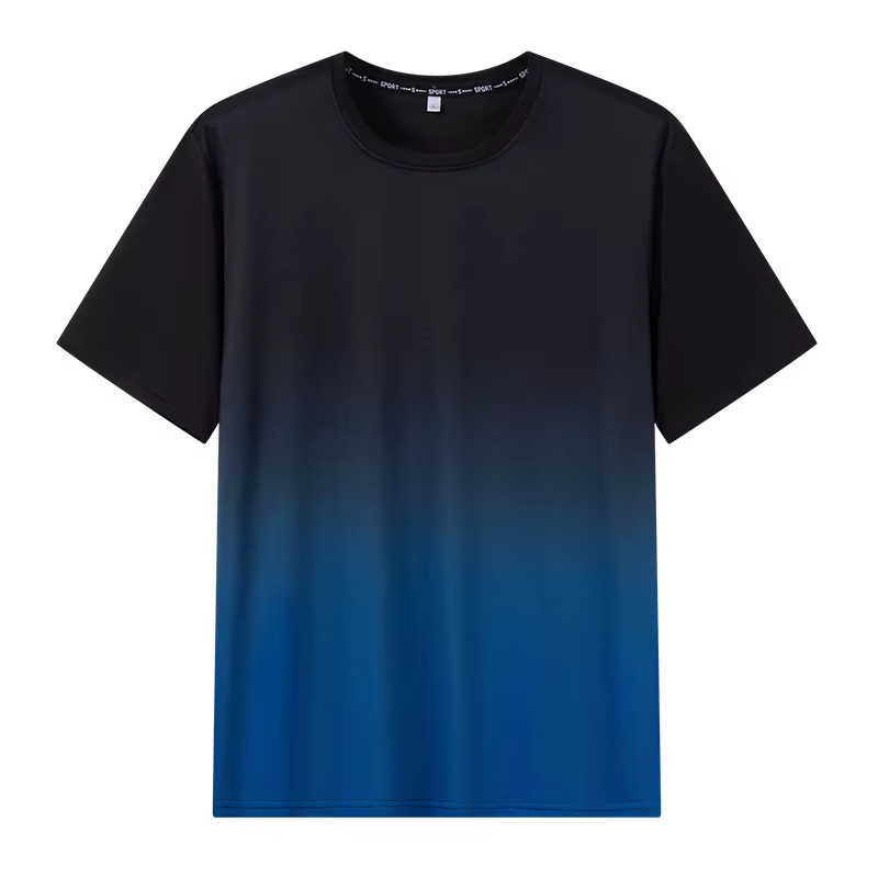 T-shirt homme grande taille 1XL-7XL manches courtes hauts printemps été dégradé t-shirts séchage rap