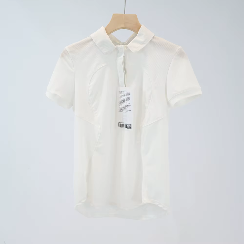 Polo à manches courtes pour femme, T-shirt à col polo, Respirant, Coupe couvertes, vaccage rapide, S