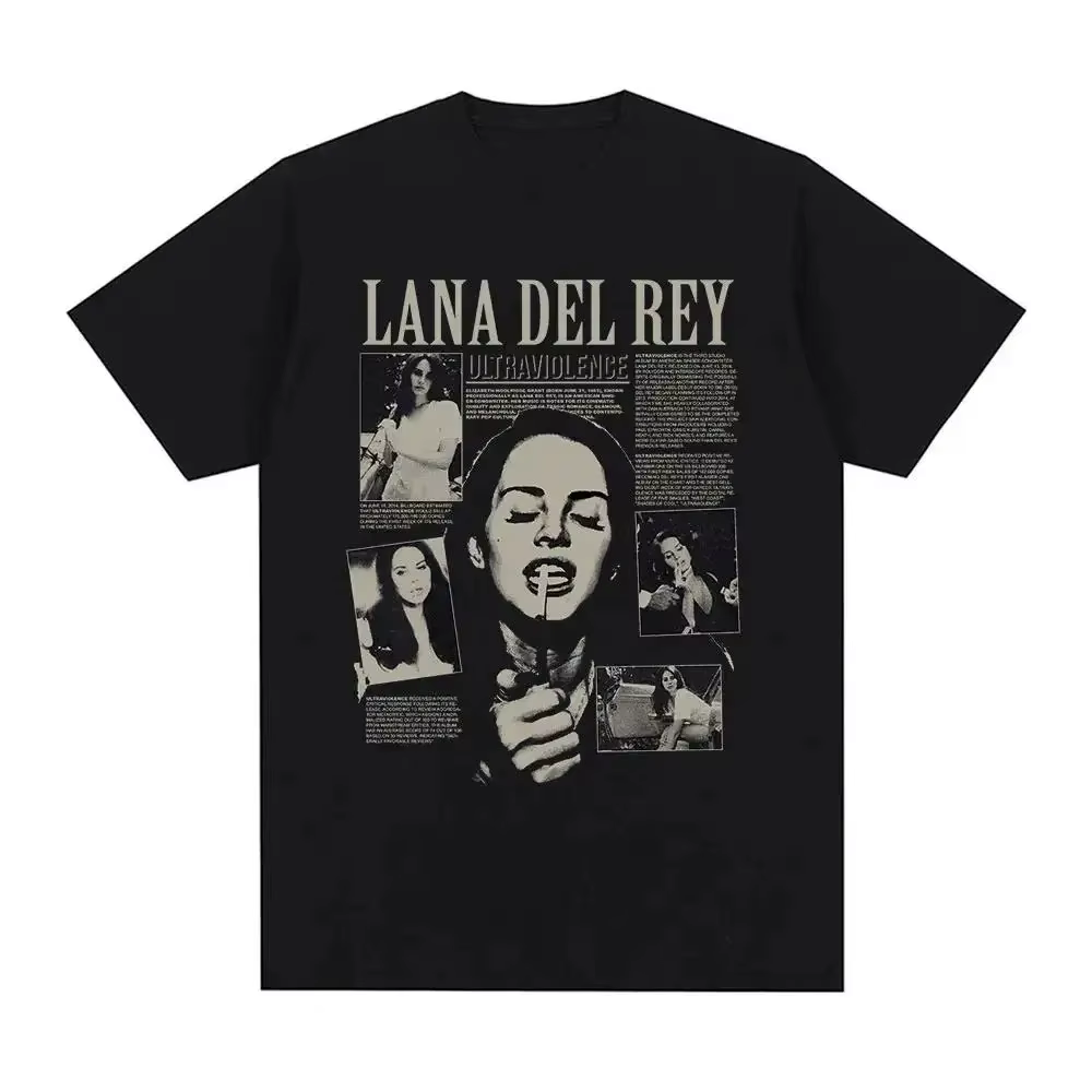 Chanteur Lana Del Rey imprimé T-Shirt femmes mode Hip Hop hommes t-shirts Streetwear Harajuku T-Shir