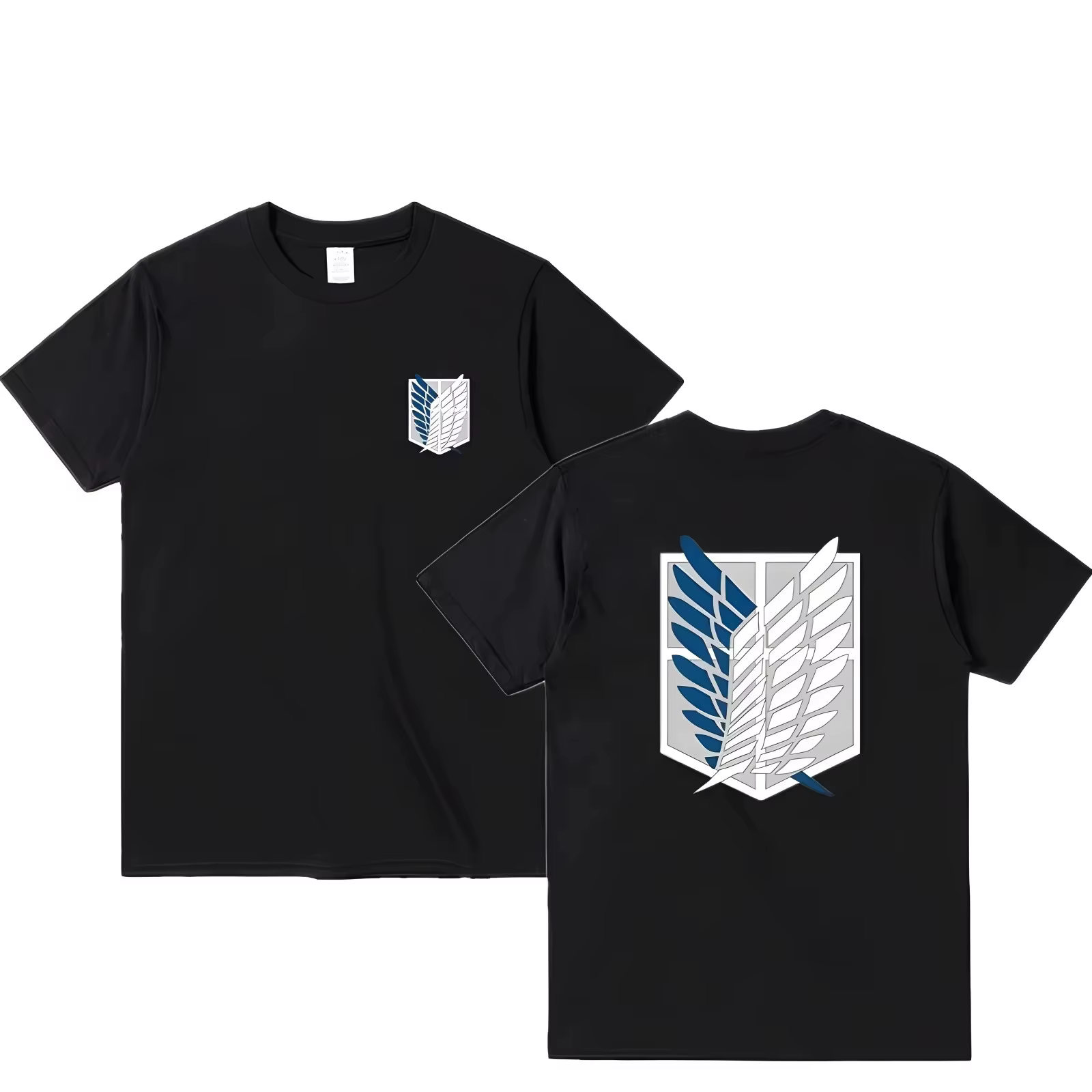 Attaque sur Titan T-shirt ailes de liberté à manches courtes Ackerman Mikasa Eren Jaeger hommes haut
