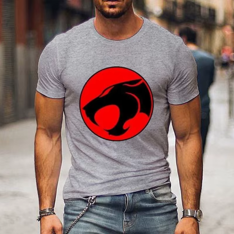 Nouveau dessin animé Anime Thundercats t-shirts hommes et femmes mode T-shirt Streetwear surdimensio