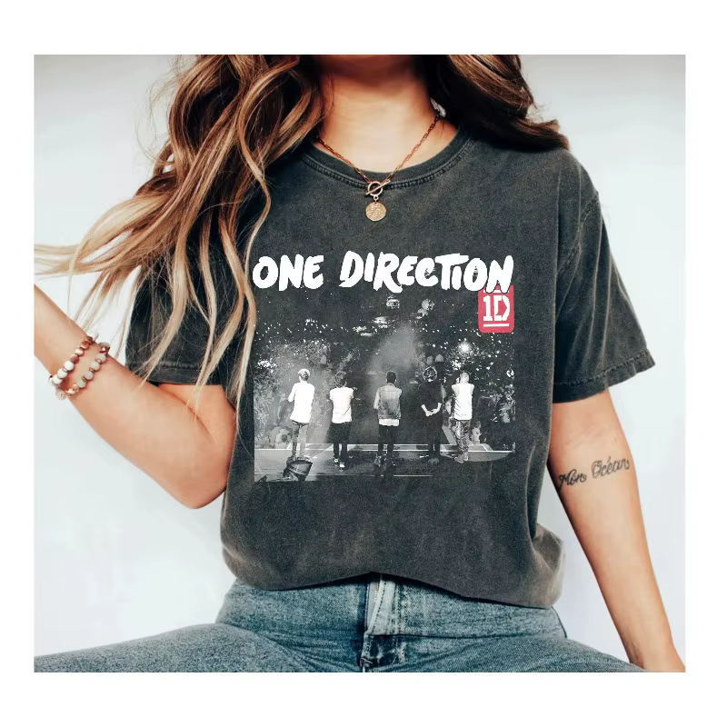 T-shirt One Direction Tour Concert pour femme, nouveau style d'été, unisexe, décontracté, mode Y2K, 