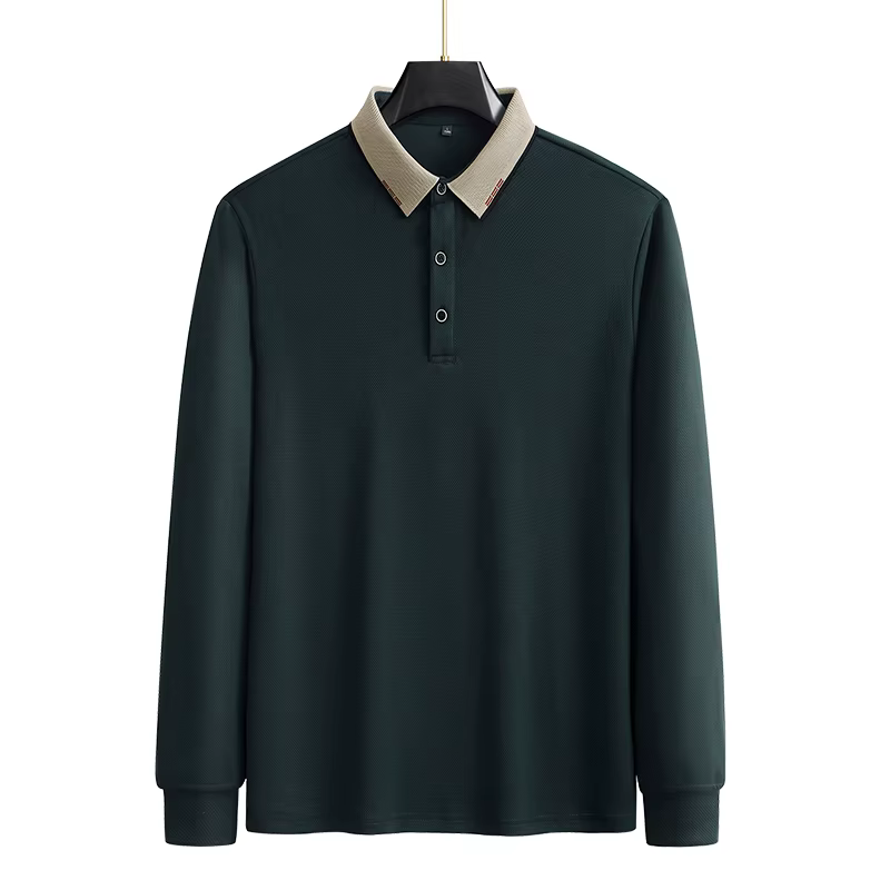 Grande taille 7XL 8XL 9XL automne à manches longues affaires Polo hommes respirant décontracté gymna