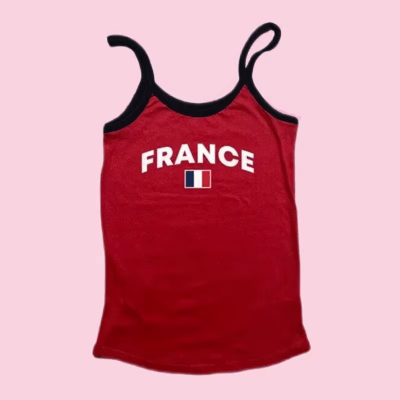 Camisole rouge vintage pour femmes, haut court grunge, corset gothique, haut précieux, t-shirts bébé