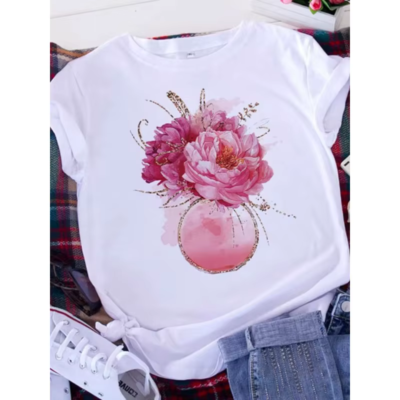 Brave Soul L américain rétro lettres amour blanc T-shirt femmes à manches courtes col rond ample gra