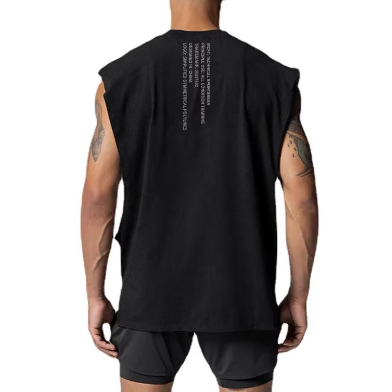 Débardeur de musculation surdimensionné pour hommes, sans manches, épaules tombantes, ample, Fitness
