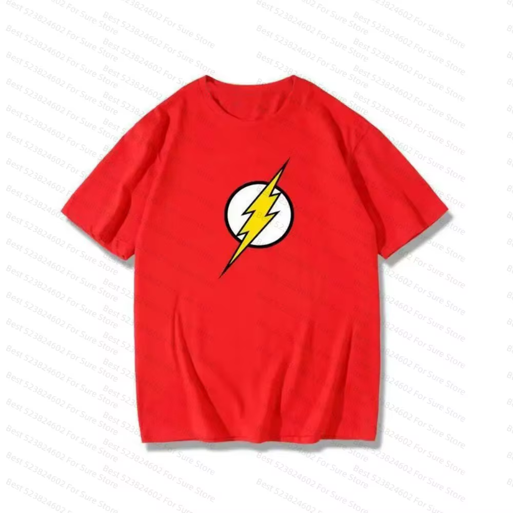 T-shirts Batman Superman Wonder Woman, T-shirt en coton à motif de dessin animé Flash, T-shirt décon