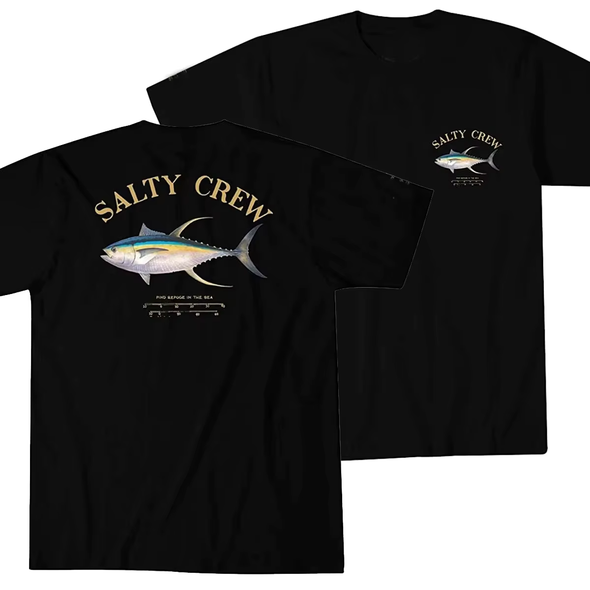 T-shirt cadeau de pêcheur de pêcheur au thon Yellowfin. T-shirts décontractés en coton à manches cou