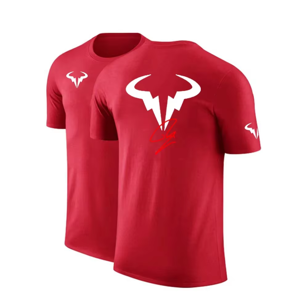 Rafael Nadal - Joueur de tennis - T-shirt à manches courtes régulier imprimé de haute qualité en pur