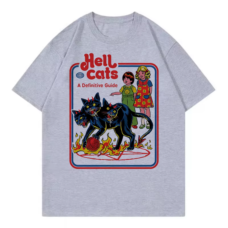 Humor Comci Cat T-shirts drôles pour hommes, T-shirt à col rond et manches courtes, T-shirt tendance