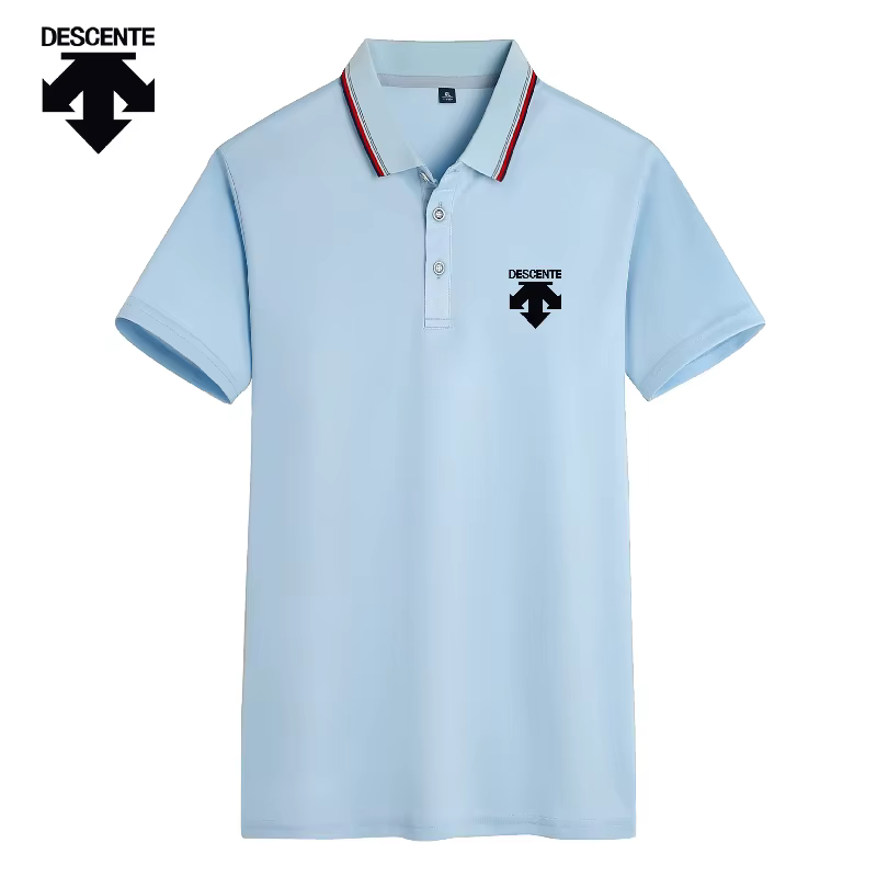 Polo d'été pour hommes, nouveau T-shirt respirant à manches courtes, haut de sport élastique, vêteme