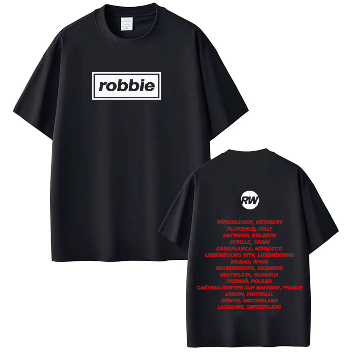 Robbie Williams BRITPOP Album 2026 Tour Print T-shirts Hommes Femmes T-shirt Mode Manches Courtes Co