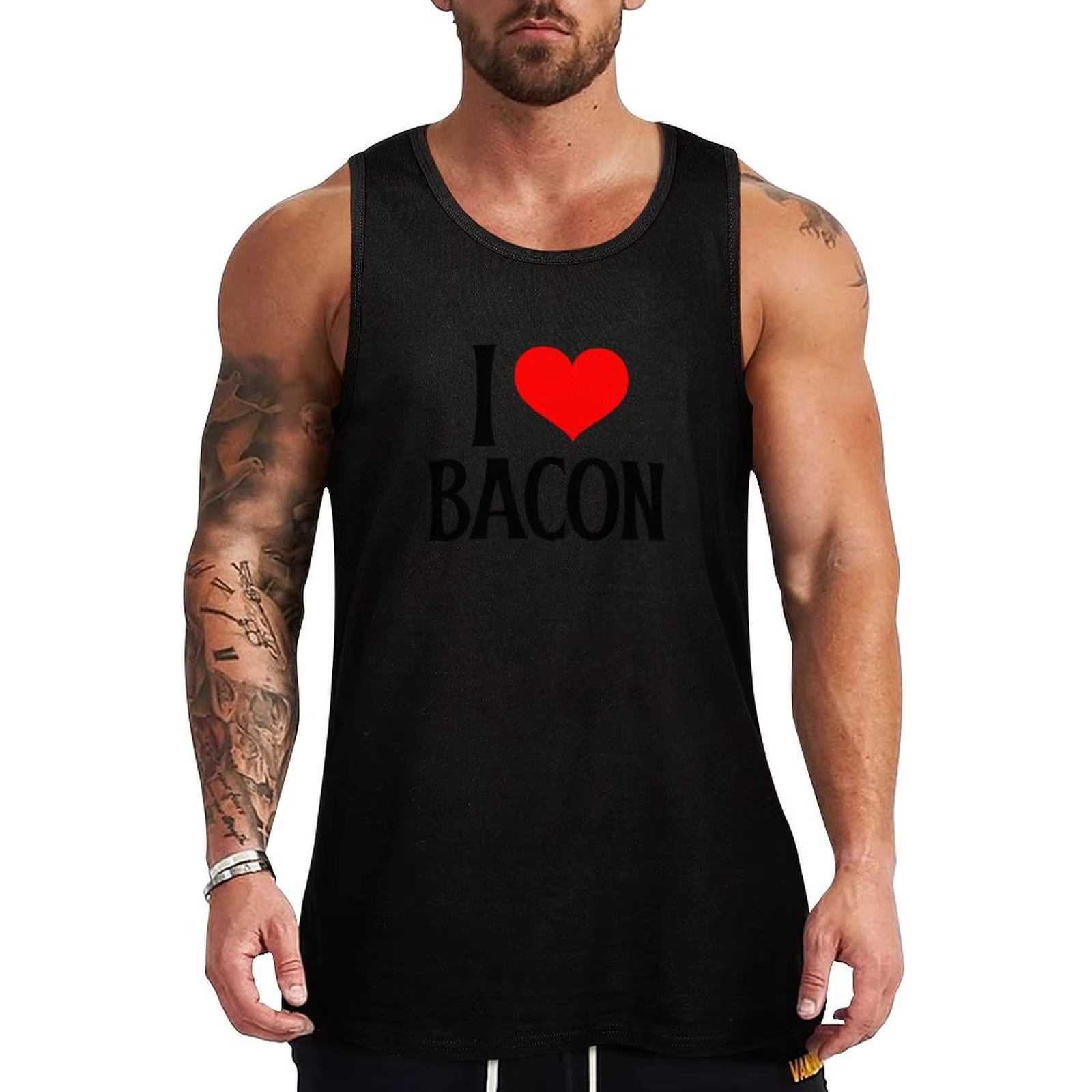 Bacon Lover I love Bacon Tank Top Débardeur décontracté sans manches coupe ample