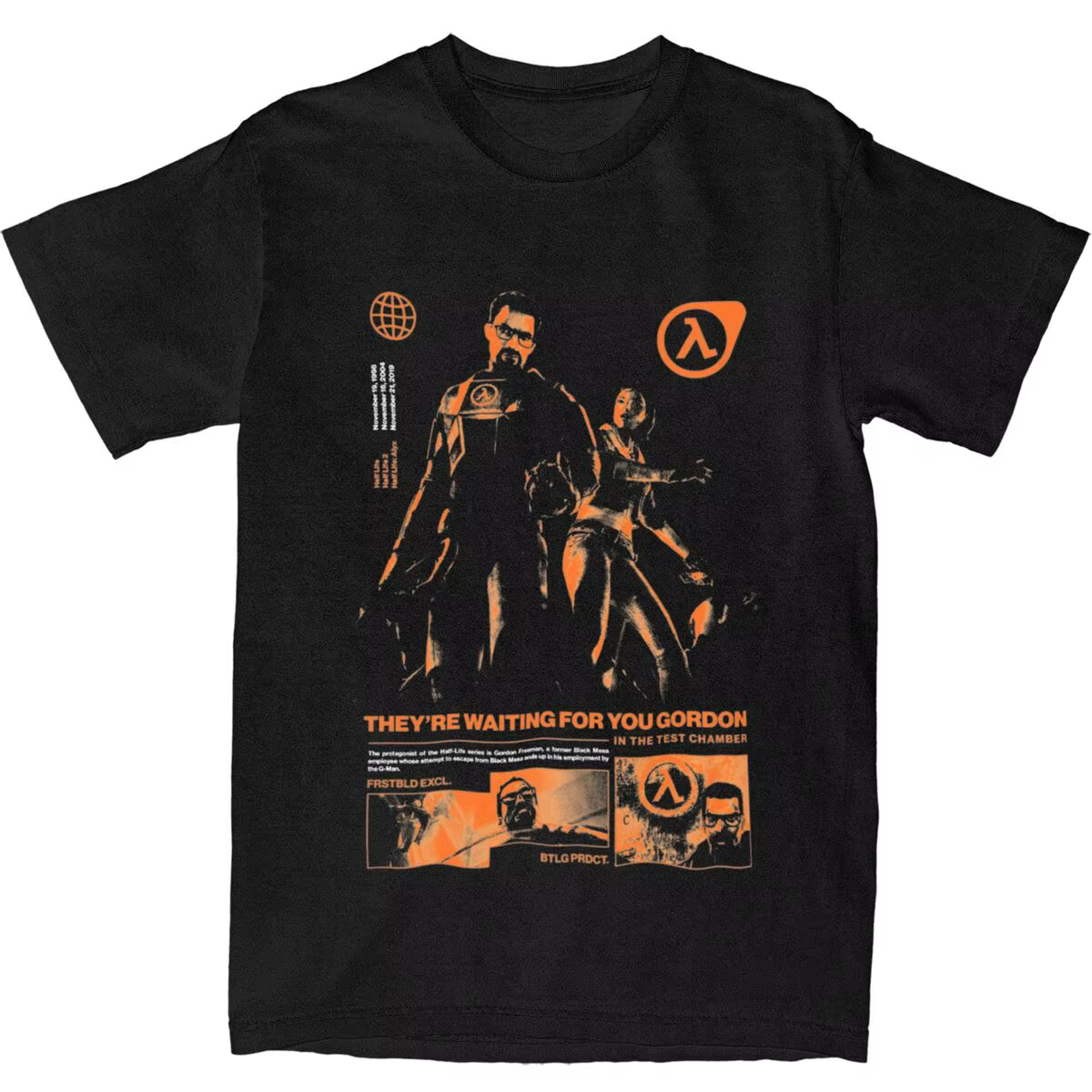 T-Shirt surdimensionné pour jeux vidéo HALFS LIFES V4, en coton, tendance, pour hommes, été Y2K, rét