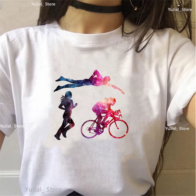 T-shirt imprimé de volley-ball d'interconnexion d'amour pour les femmes, t-shirt TriDuvet pour les f