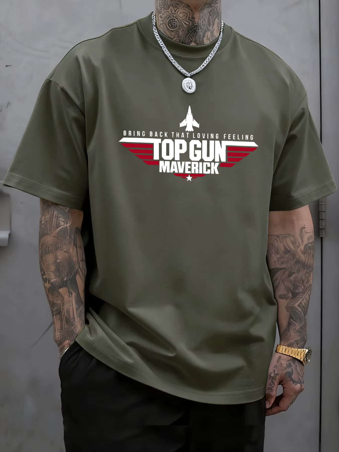 Top Gun Maverick impression t-shirts homme coton mode T-Shirt unisexe décontracté surdimensionné vêt