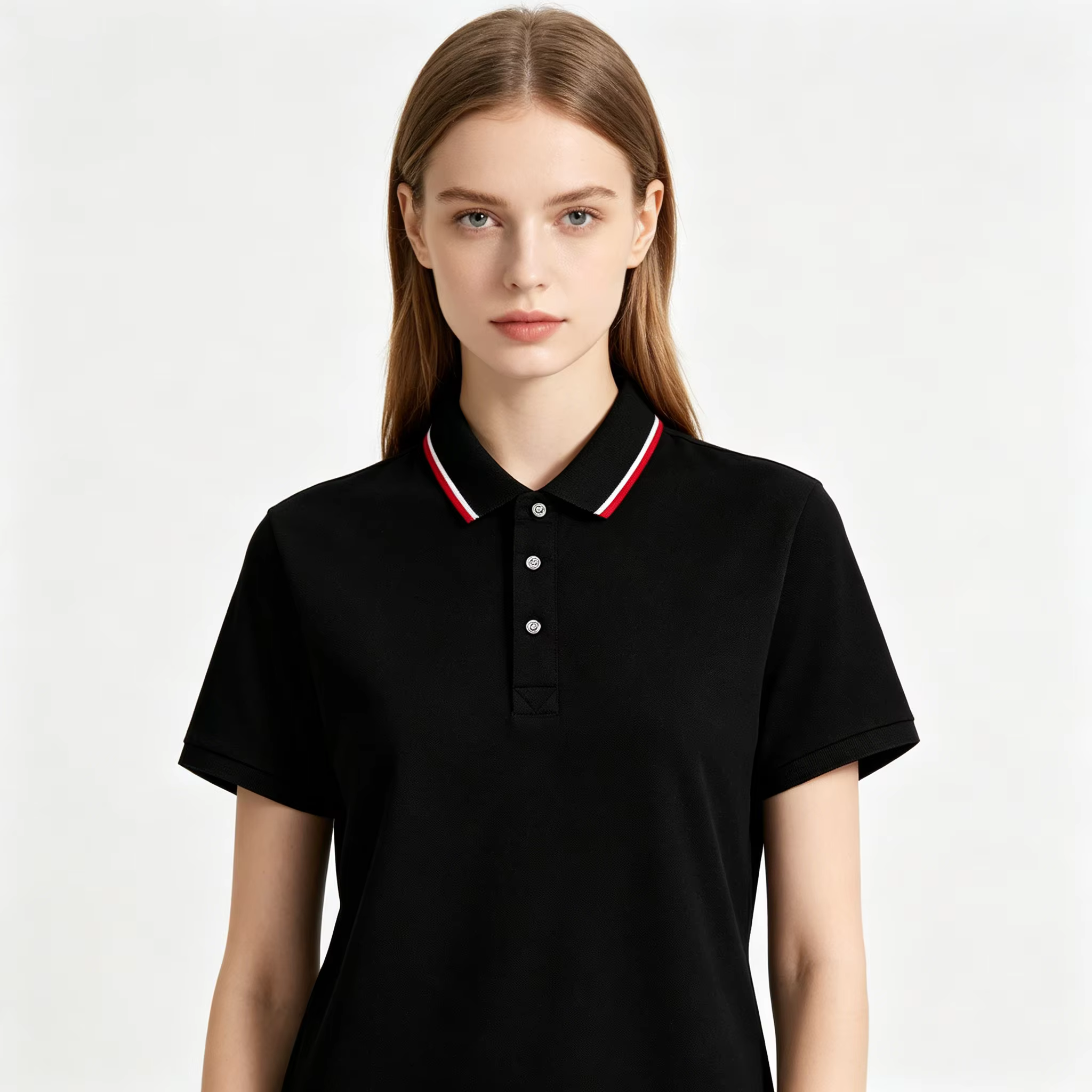 Polo pour femme 2026 super tendance, style universitaire, couleur unie, simple et épuré