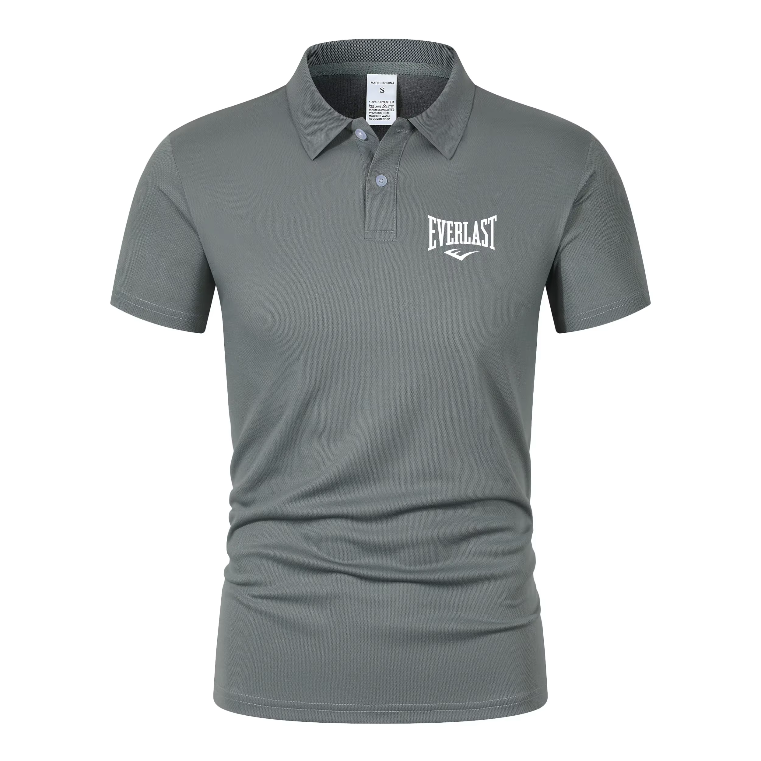 Polo homme à séchage rapide, coupe ajustée, manches courtes, respirant, décontracté, pour le sport e