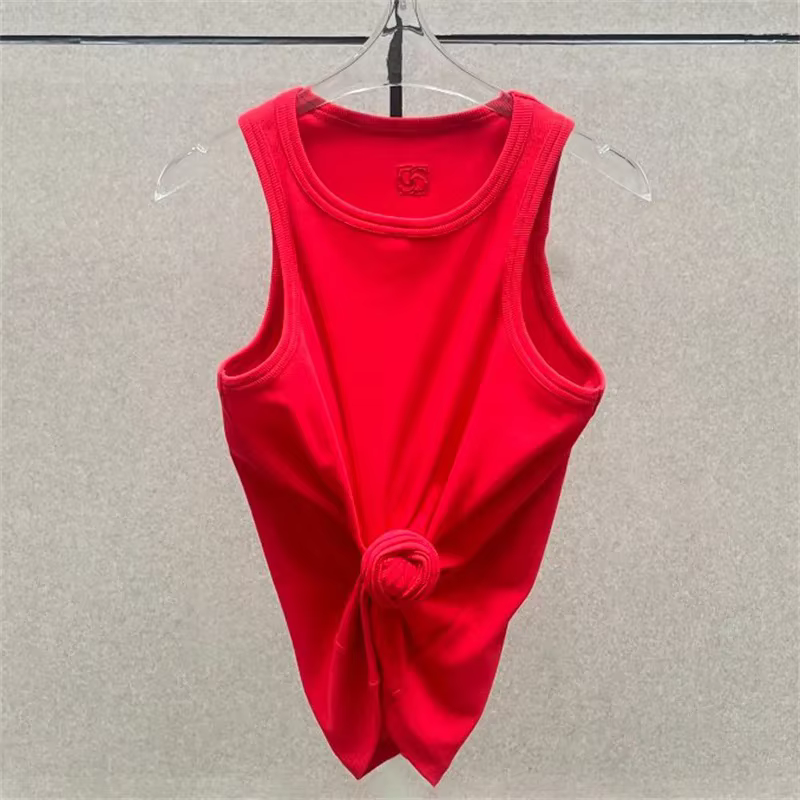 T-shirt femme nouveau haut tricoté élastique à manches courtes pour l'été 2025 épaulière coupe ajust
