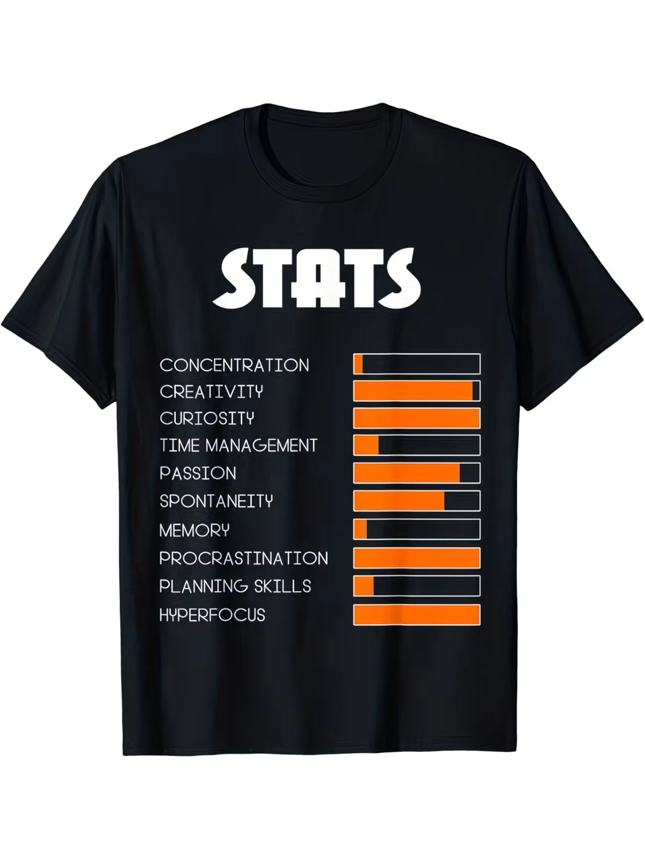 T-shirt graphique sur le thème de la sensibilisation à la neurodiversité et aux statistiques sur l'a
