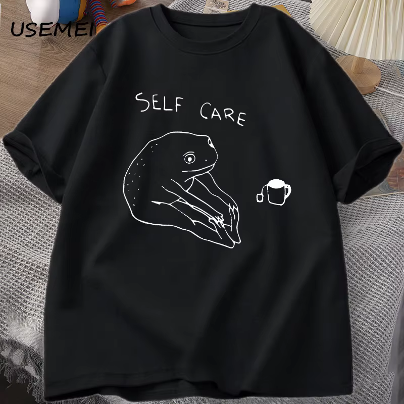 Drôle grenouille auto-entretien T-Shirt rétro Cottagecore grenouille imprimé T-Shirt femmes hommes é