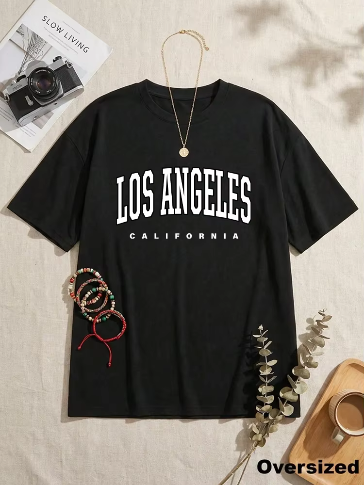 T-shirt ample en coton pour femme, manches courtes, mode décontractée, nouveauté été, confortable, p
