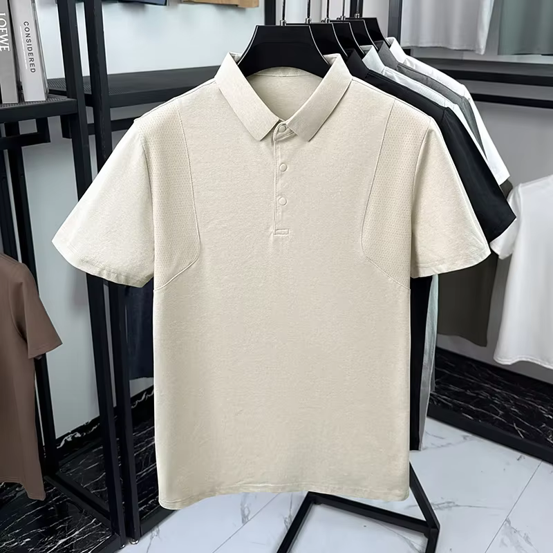 Nouveau Polo Homme 2026 à Séchage Rapide, Tissu Respirant, Manches Courtes, Idéal pour le Bureau et 