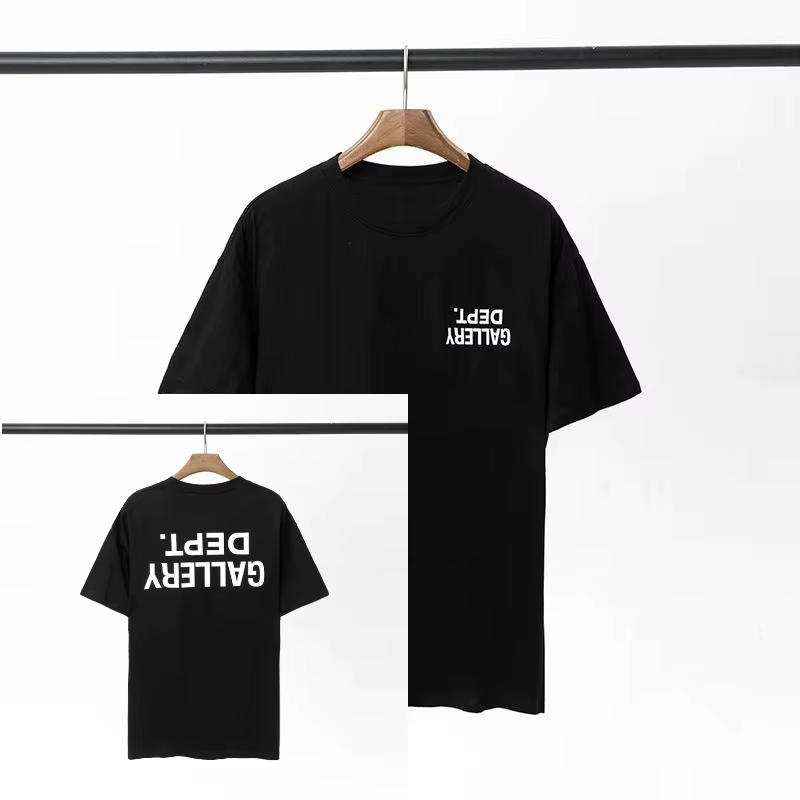 GALLERY DEPT inspiré revers imprimé T-Shirt 100% coton surdimensionné Streetwear T-Shirt hommes femm