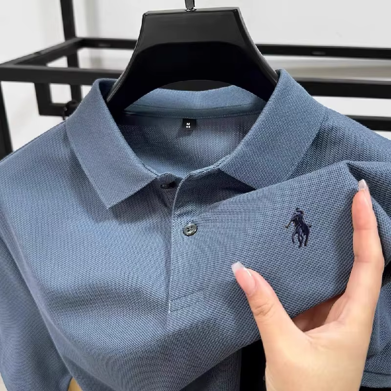 Polo homme classique 100% coton pur, personnalisé, broderie poney, confortable, nouvelle collection 