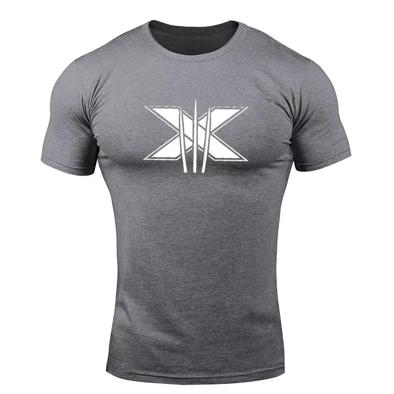 T-shirt pour hommes musculation graphique t-shirts entraînement Fitness hommes vêtements à manches c