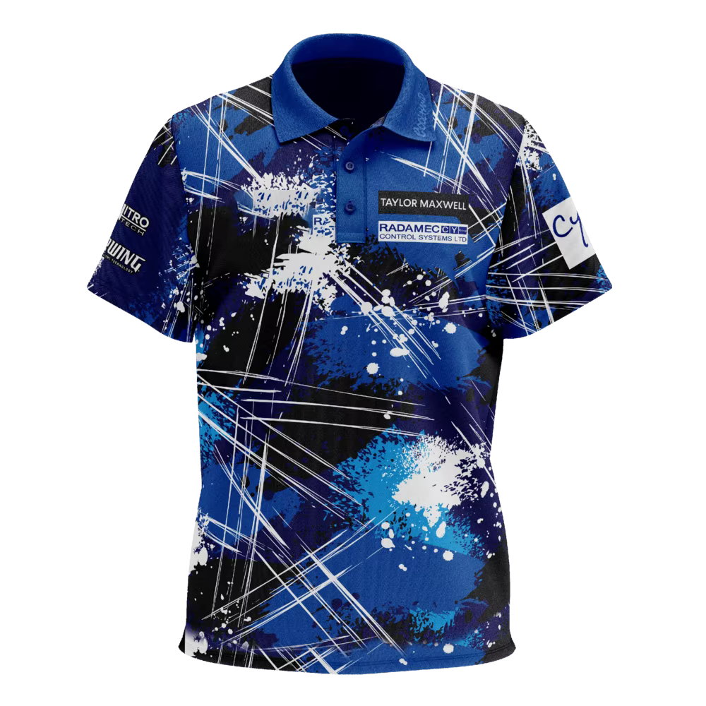 2025 Luke Humphries World Champion Tour Polo - Dartshirt fléchettes passionnés Sports Dry Rapide T-S